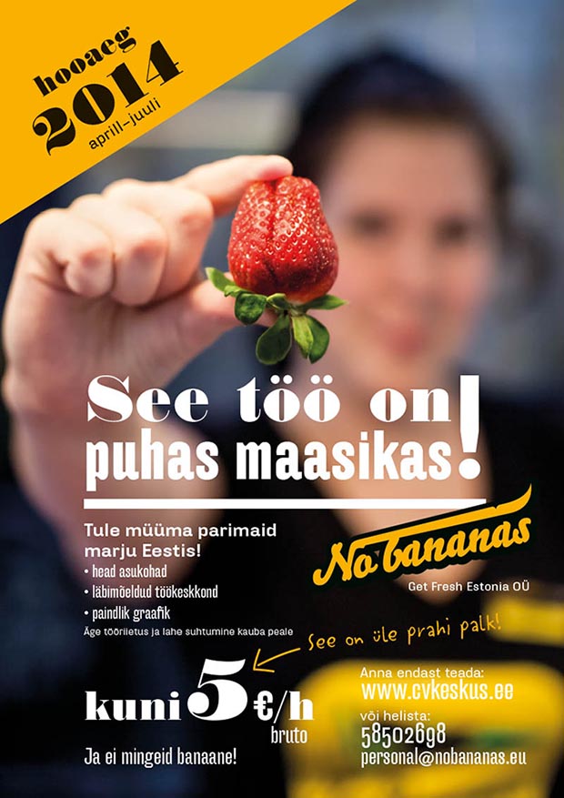 No Bananas / Get Fresh Estonia OÜ Klienditeenindaja