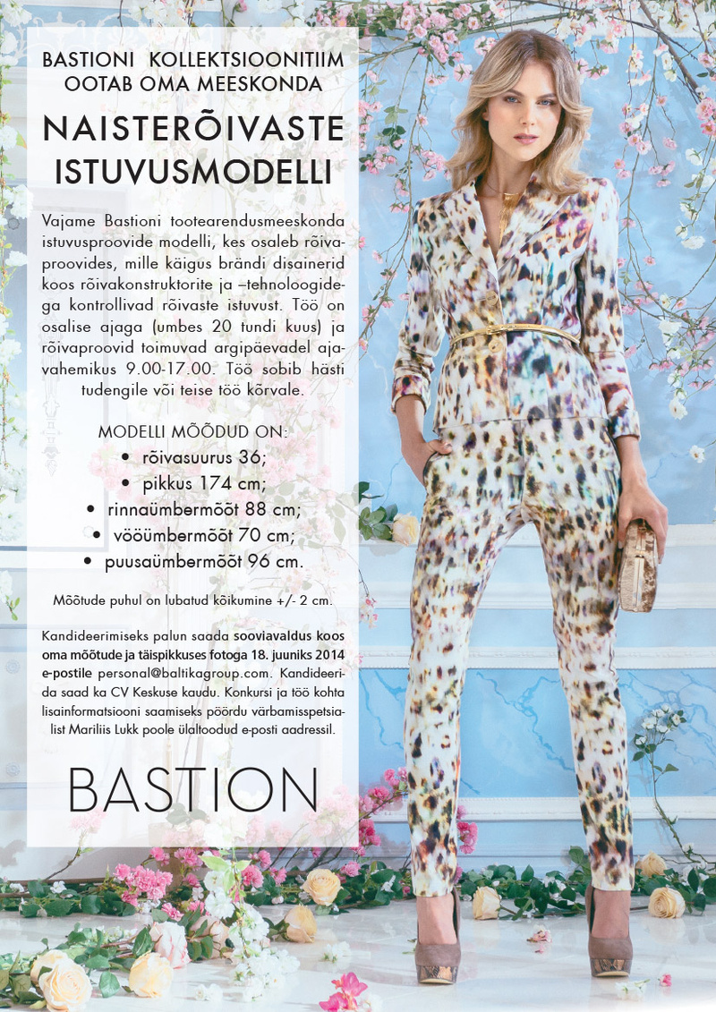 Baltika AS Naisterõivaste istuvusmodell (Bastion)