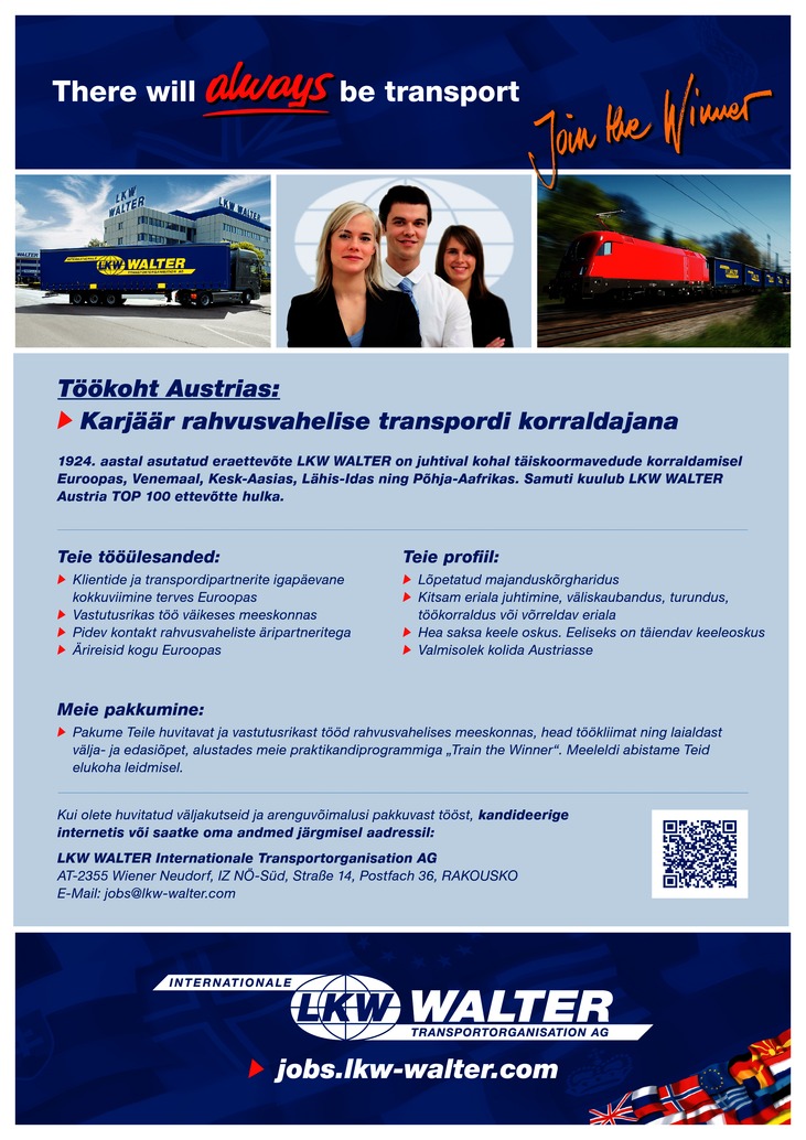LKW WALTER Internationale Transportorganisation AG Transpordi korraldaja