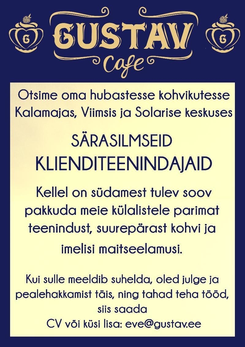 MATTIAS CAFE OÜ Klienditeenindaja