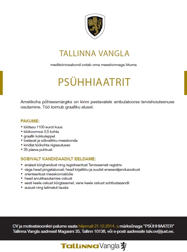 Tallinna Vangla Psühhiaater
