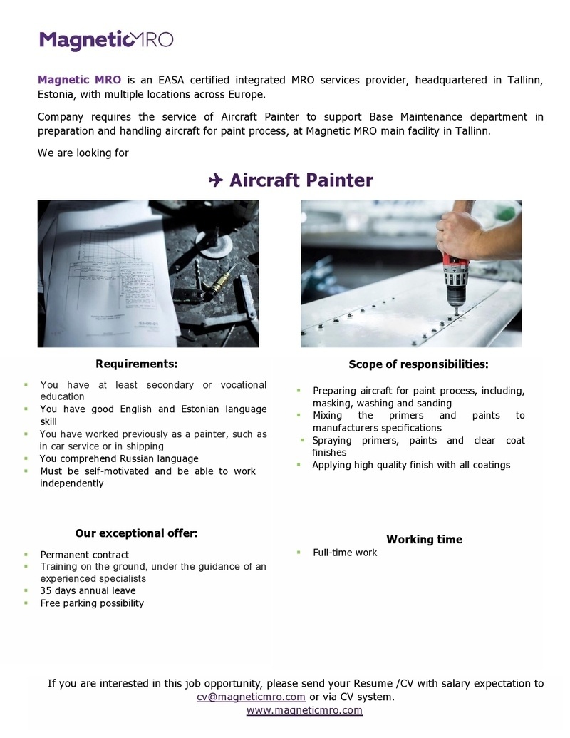 Magnetic MRO AS Aircraft Painter / Lennuki värvija