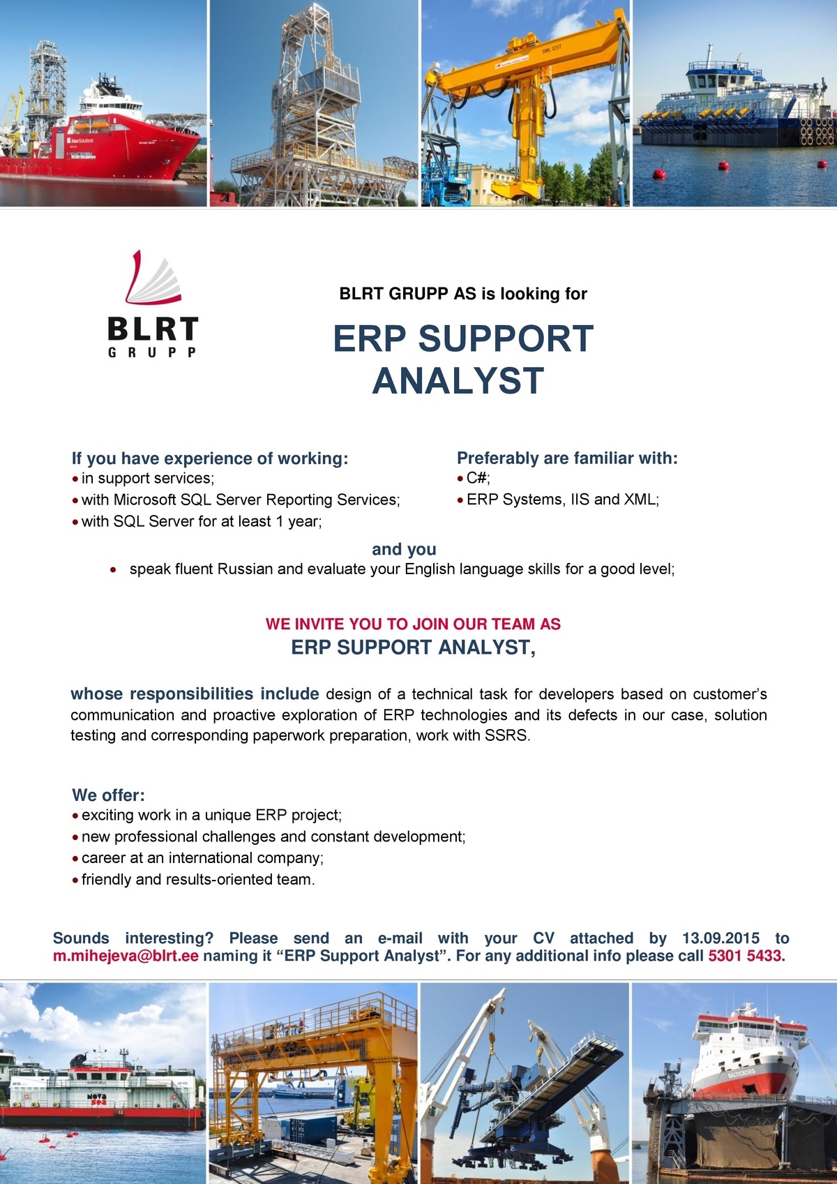 BLRT GRUPP AS ERP Support Analyst
