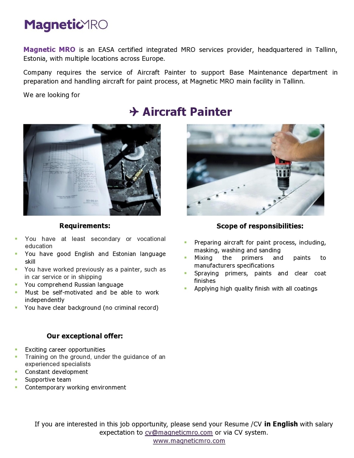 Magnetic MRO AS Aircraft Painter / Lennuki värvija