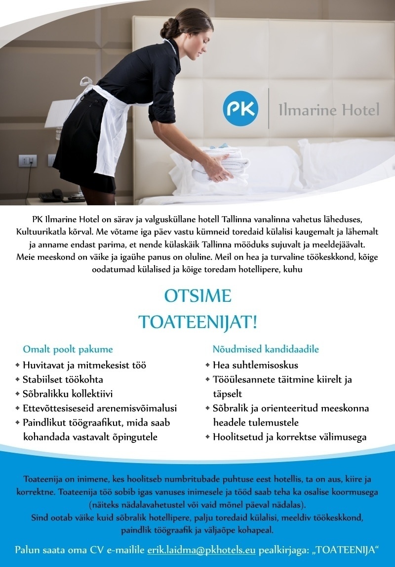 HOTEL MANAGEMENT SERVICES OÜ Toateenija