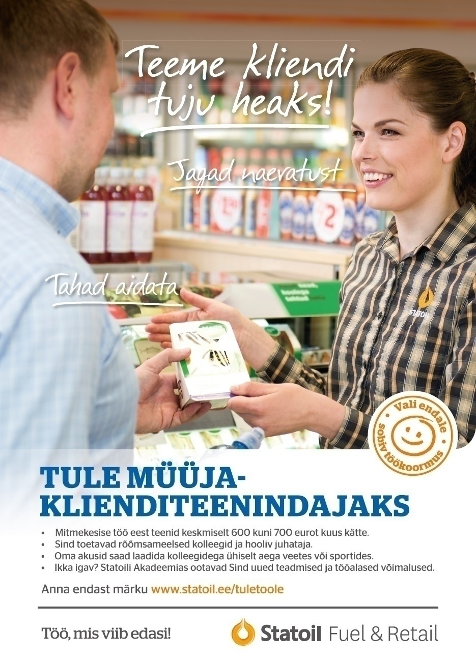 AS Statoil Fuel & Retail Eesti Müüja-klienditeenindaja Viimsi teenindusjaama