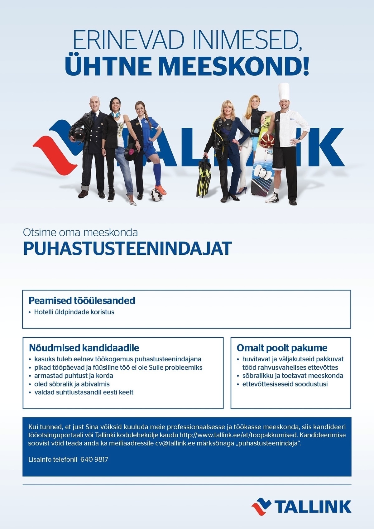 Tallink Grupp AS Puhastusteenindaja (Tallink Hotels)