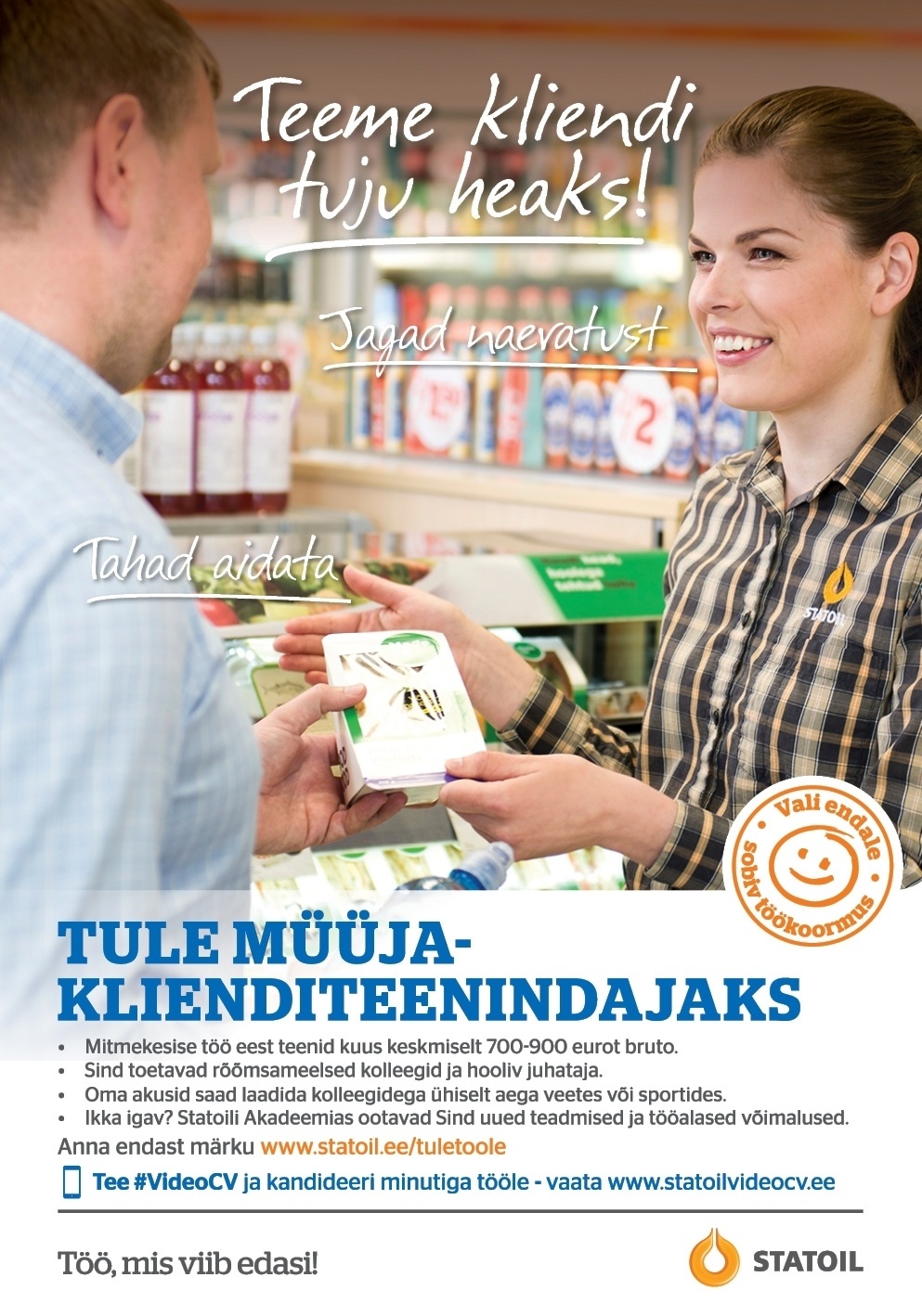 Circle K Eesti AS Müüja-klienditeenindaja Tartu Turu teenindusjaama