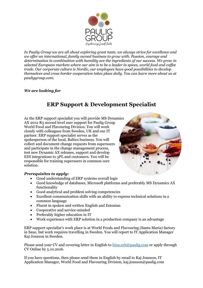AS Santa Maria  ERP support & development specialist