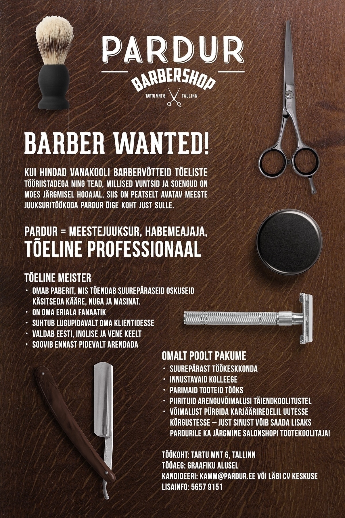 Salonplus Baltic AS BARBERS WANTED!