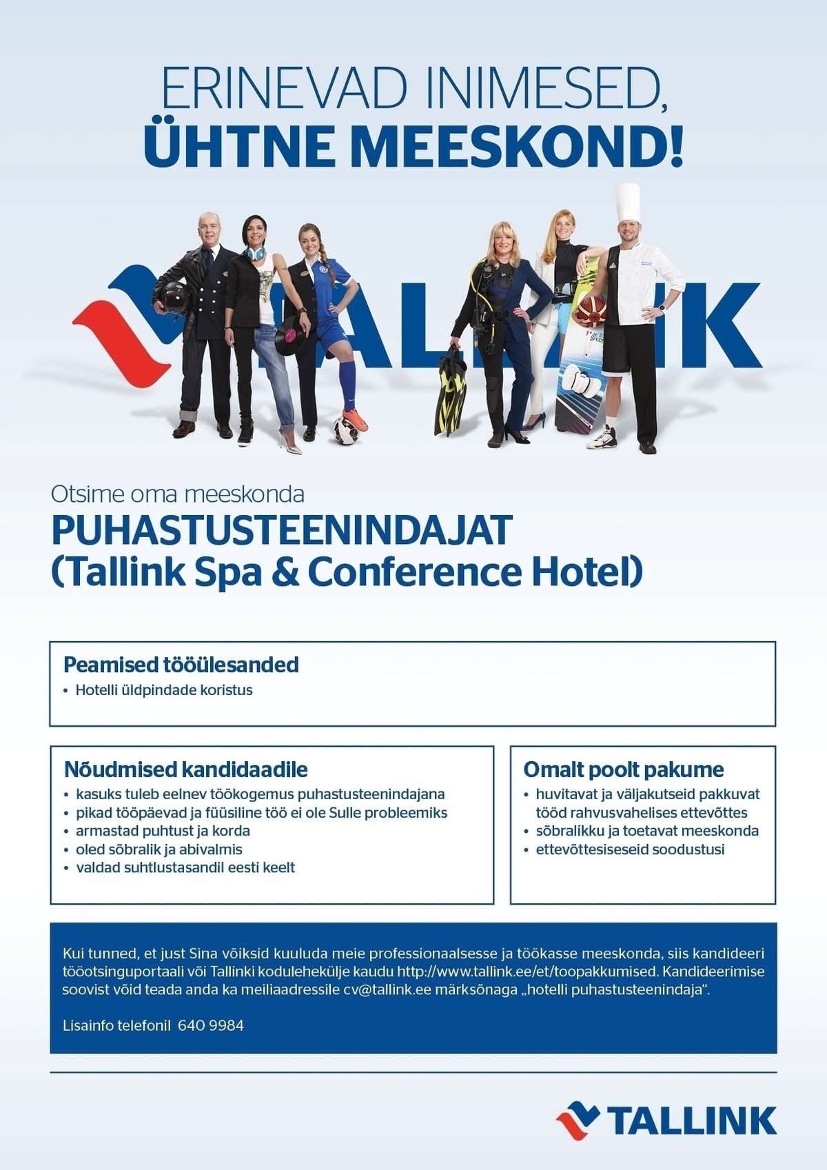 Tallink Grupp AS Puhastusteenindaja (Tallink SPA & Conference Hotel)