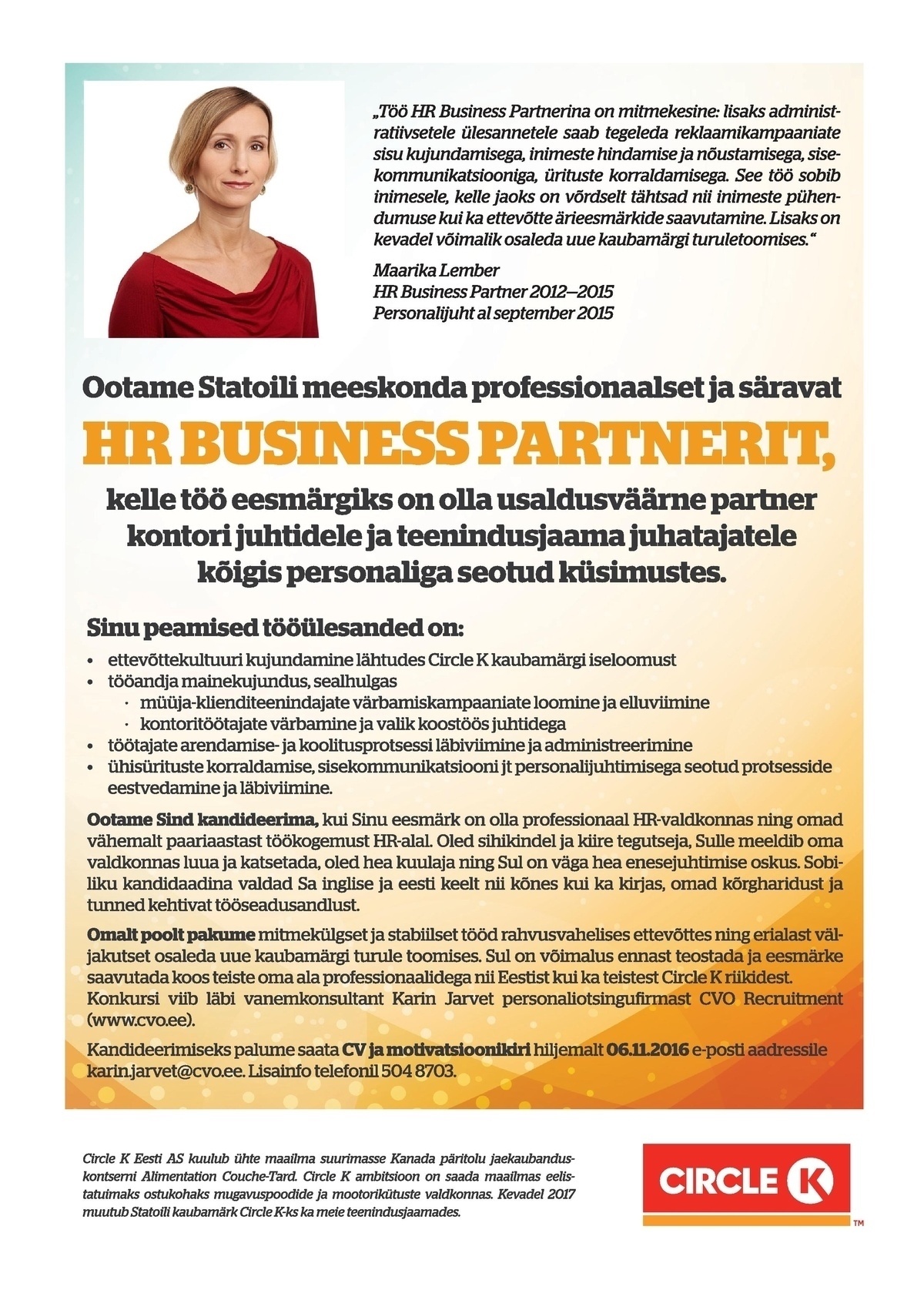 Recruitment Estonia OÜ HR Business Partner