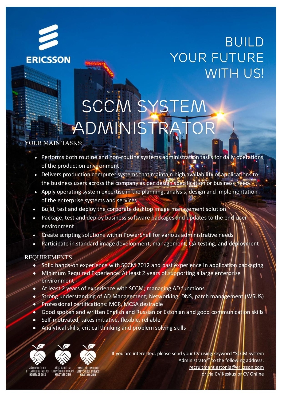 Ericsson Eesti AS SCCM System Administrator