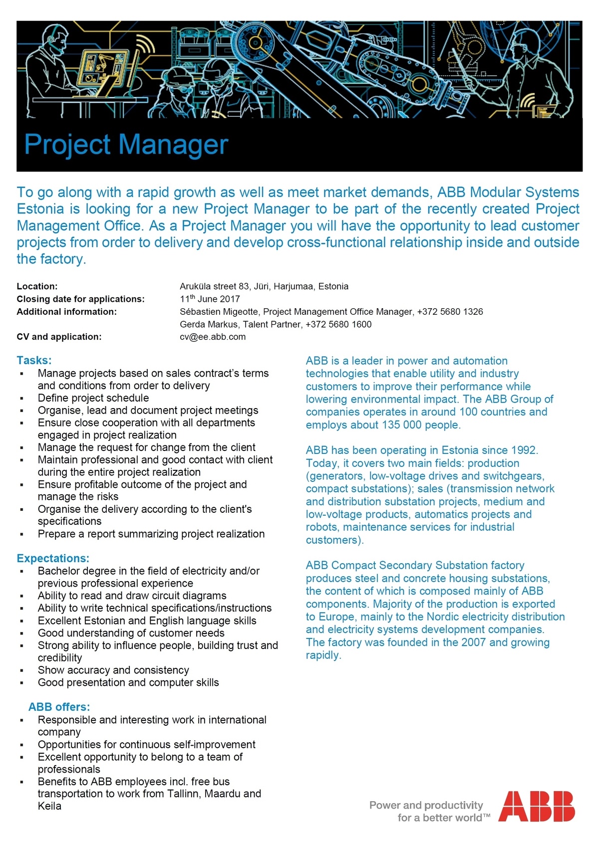 ABB AS PROJECT MANAGER