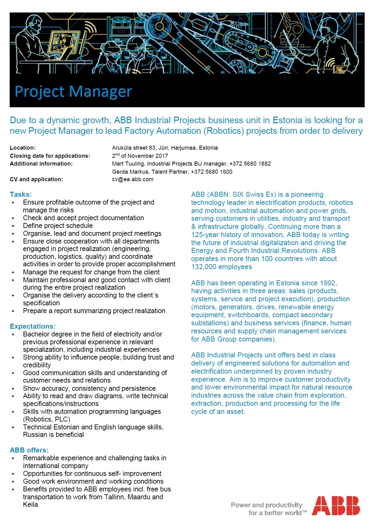 ABB AS Project Manager