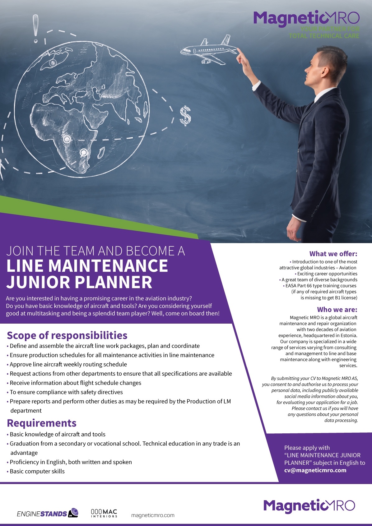 Magnetic MRO AS Line Maintenance Junior Planner (Aviation)