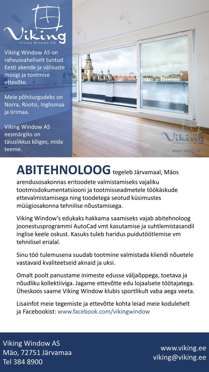 Viking Window AS Abitehnoloog