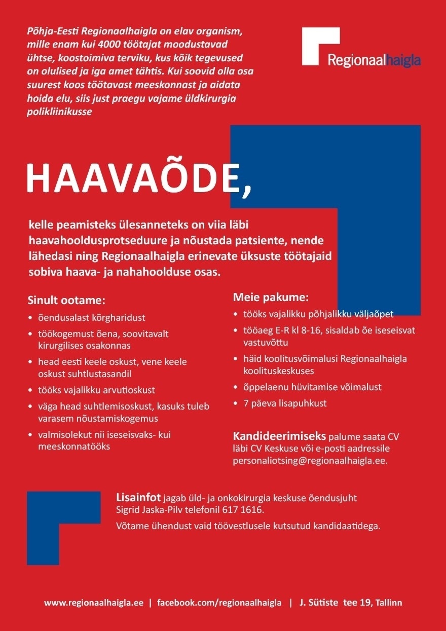 Põhja-Eesti Regionaalhaigla SA Haavaõde