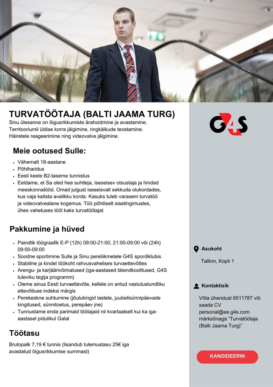 AS G4S Eesti Turvatöötaja (Balti Jaama turg)