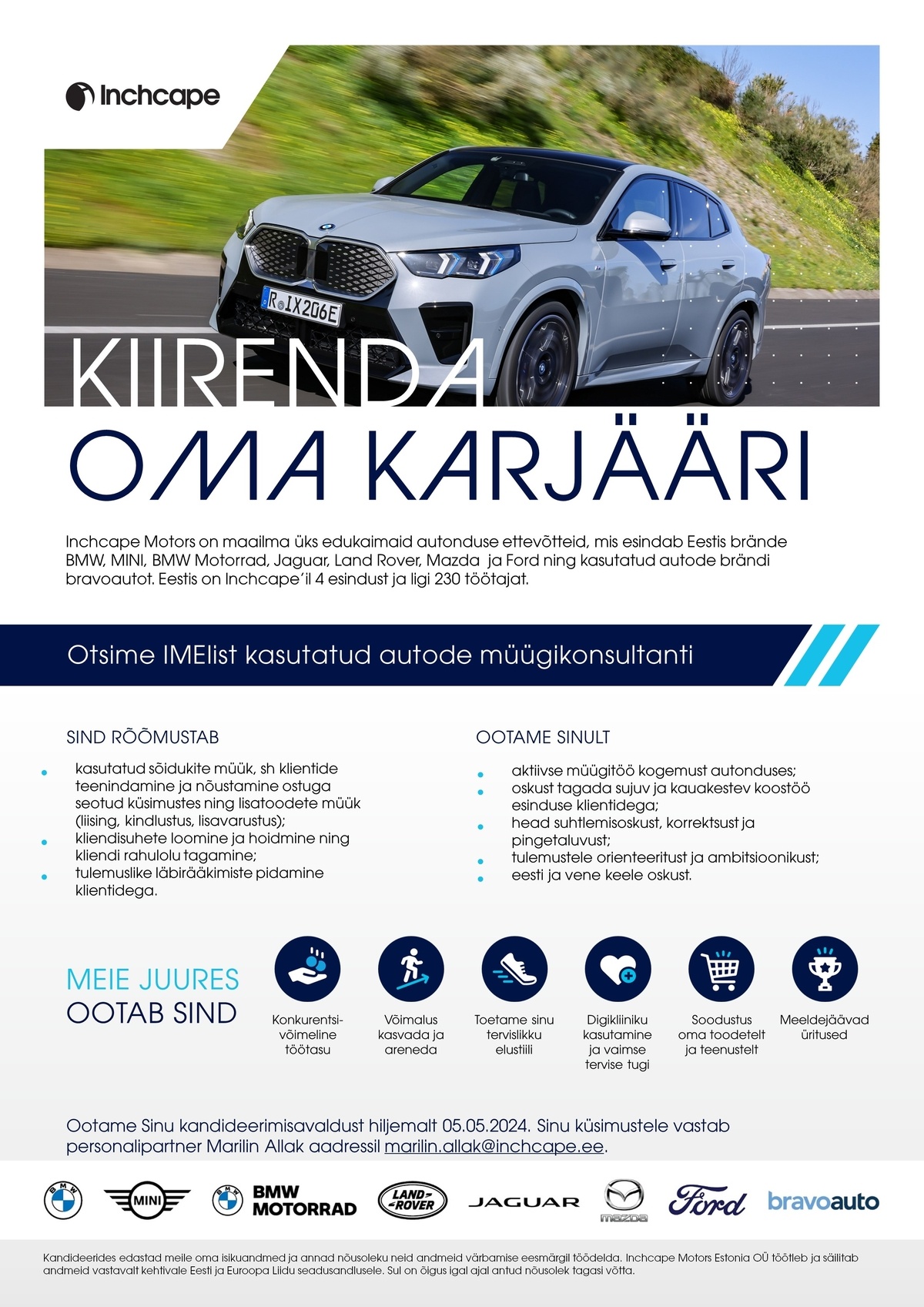 Inchcape Motors Estonia OÜ Kasutatud autode müügikonsultant