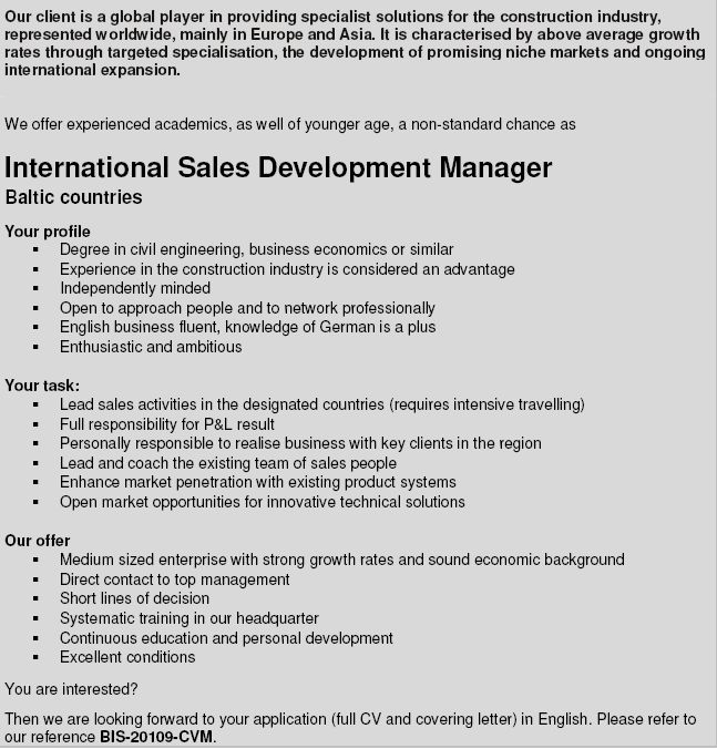 CVKeskus.ee client International Sales Development Manager