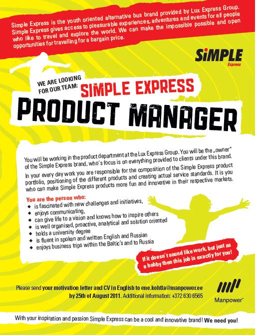 CVKeskus.ee klient Simple Express Product Manager