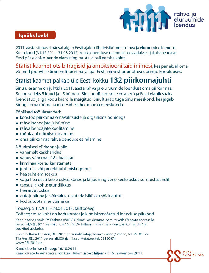 Statistikaamet REL 2011 piirkonnajuht (Pärnu)