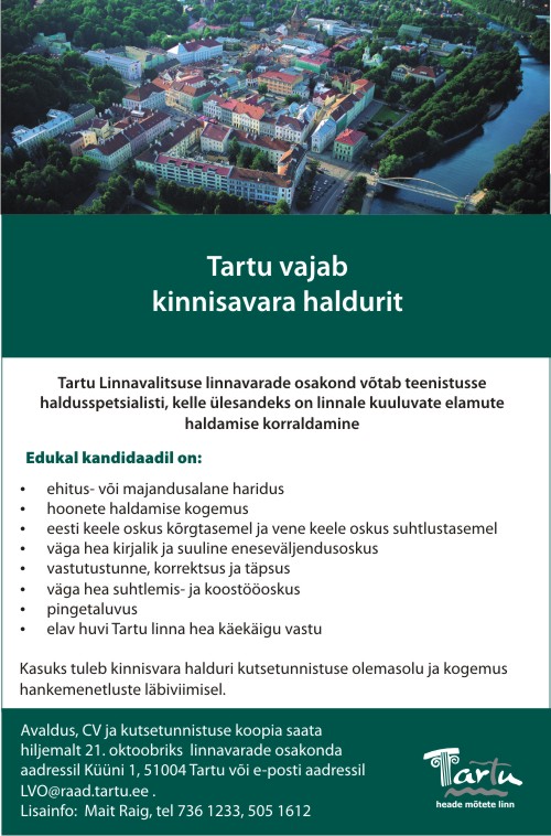 Tartu Linnavalitsus Kinnisvara haldur