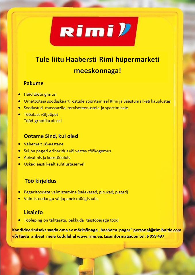 Rimi Eesti Food AS Pagar (Haabersti Rimi Hüpermarket)