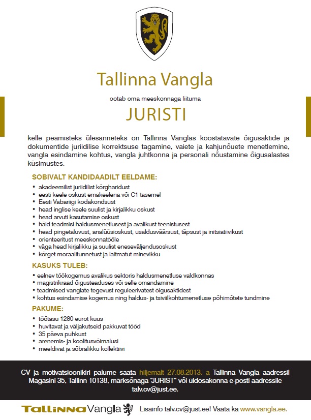 Tallinna Vangla Jurist