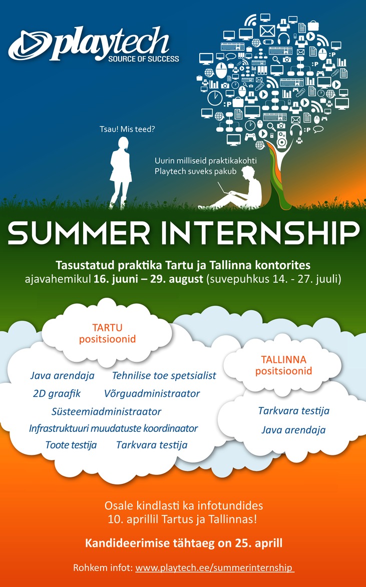 Playtech Estonia OÜ Summer Internship 2014
