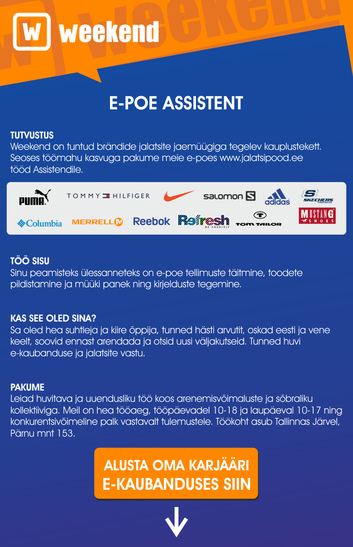 WEEKEND EESTI OÜ E-poe ASSISTENT