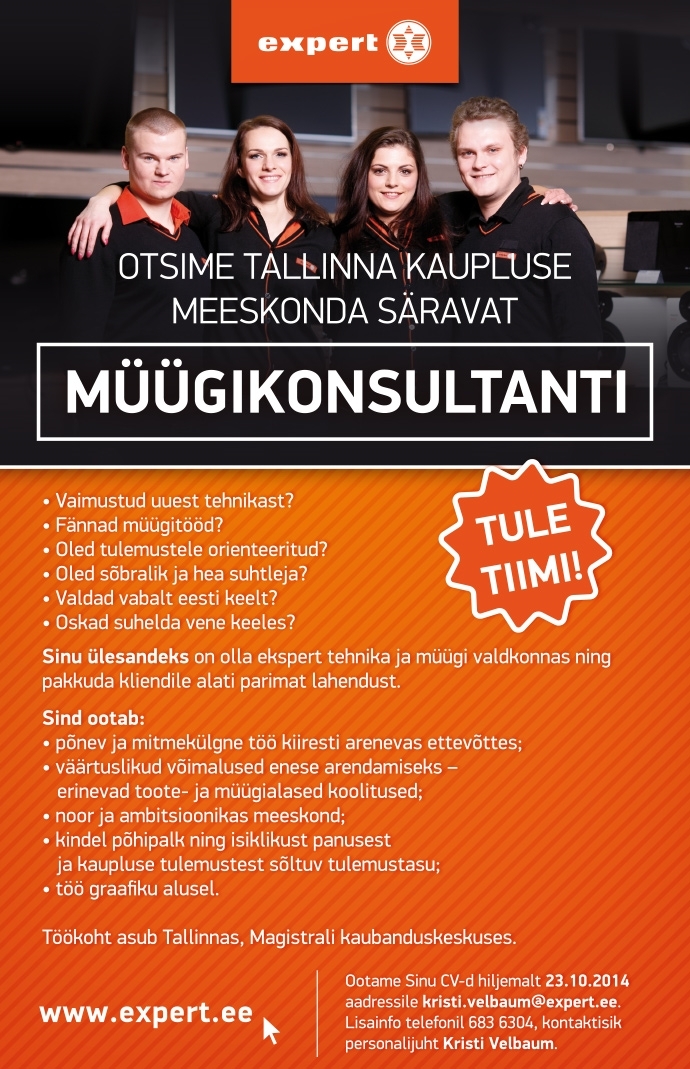 Expert Eesti OÜ MÜÜGIKONSULTANT