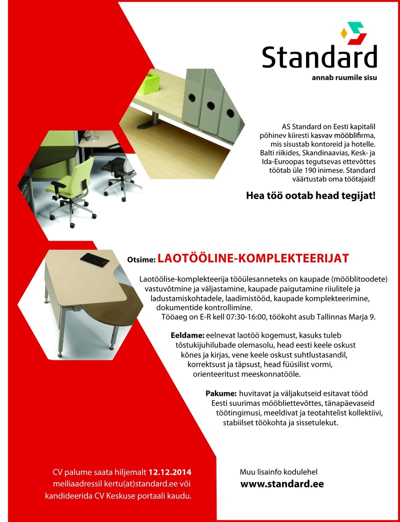 Standard AS Laotööline-komplekteerija