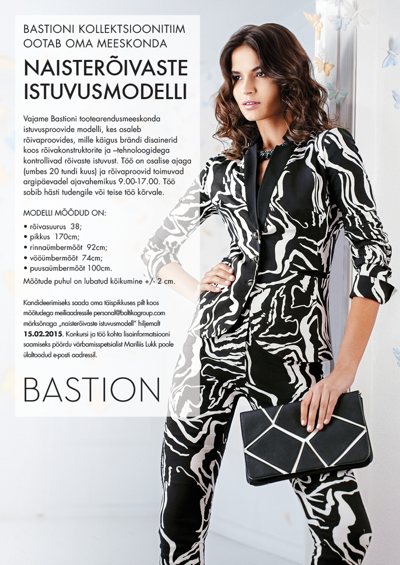 Baltika Grupp Bastioni naisterõivaste istuvusmodell