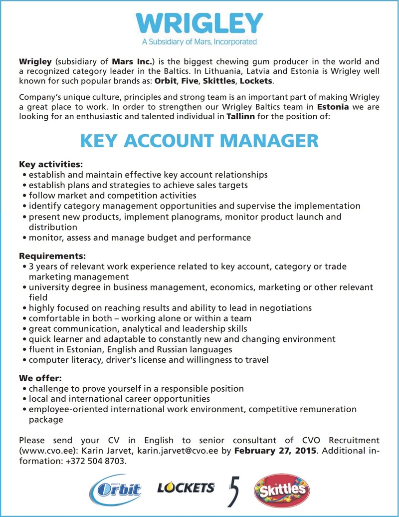 Recruitment Estonia OÜ Key Account Manager