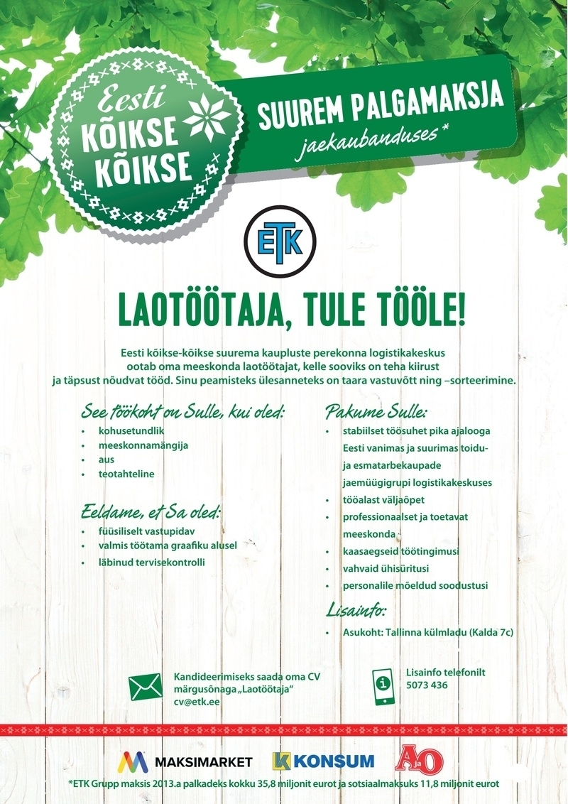Eesti Tarbijateühistute Keskühistu Laotöötaja (Tallinna külmladu)