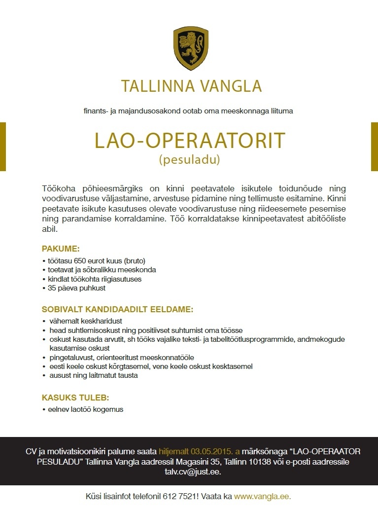 Tallinna Vangla Lao-operaator