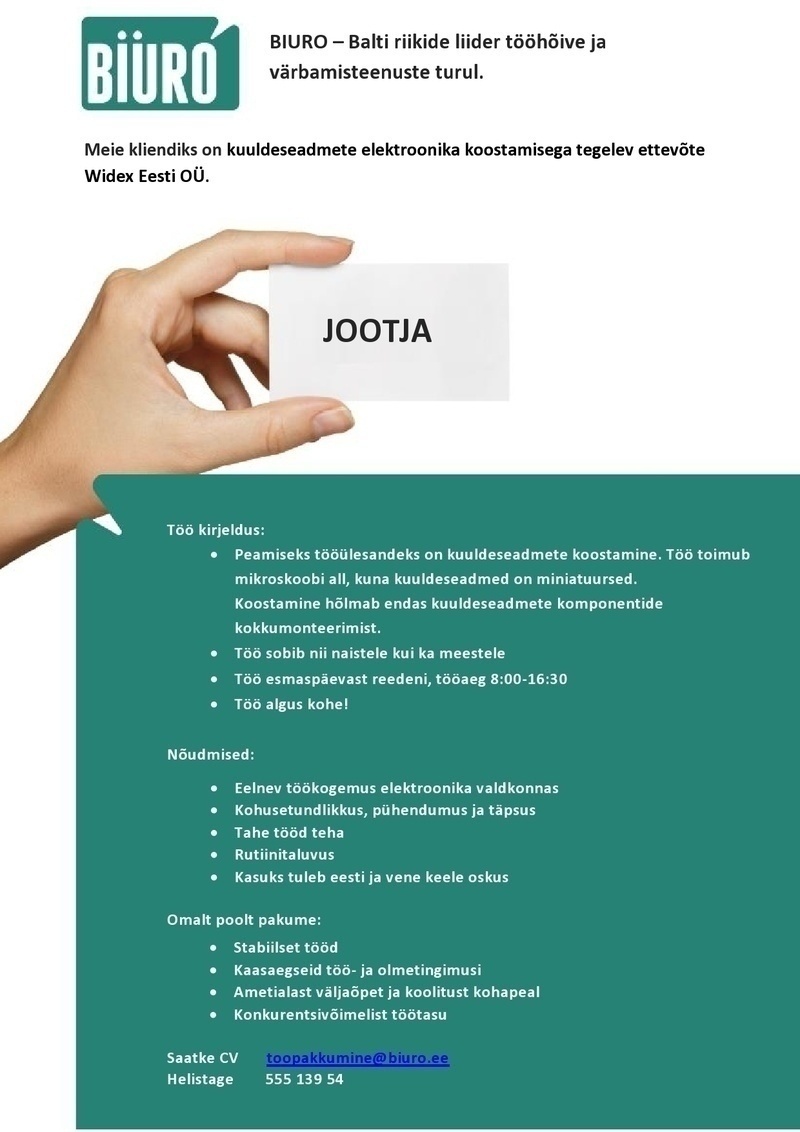 CVKeskus.ee klient Jootja (väljaõpe kohapeal)