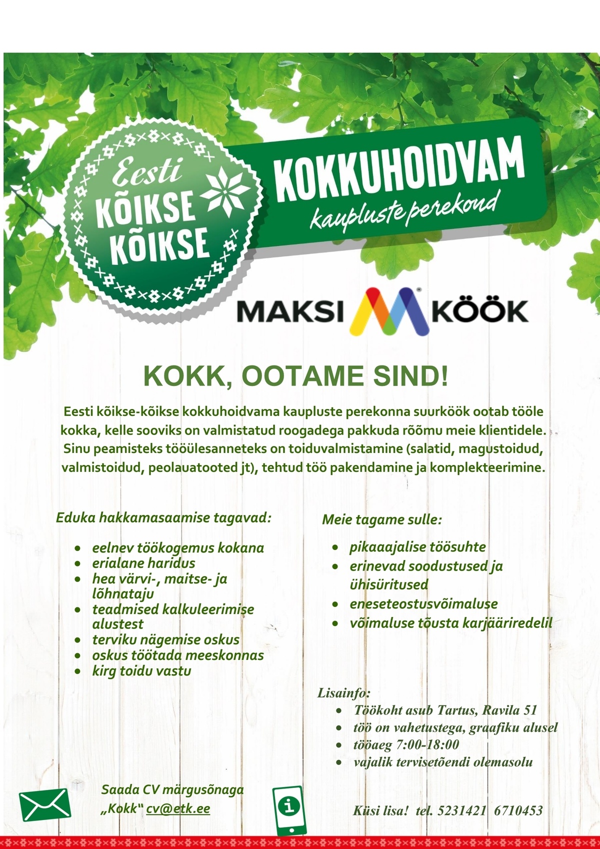 CVKeskus.ee klient Kokk (Maksiköök)