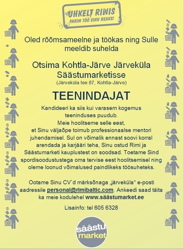Rimi Eesti Food AS Teenindaja ( Kohtla-Järve Järveküla Säästumarket)