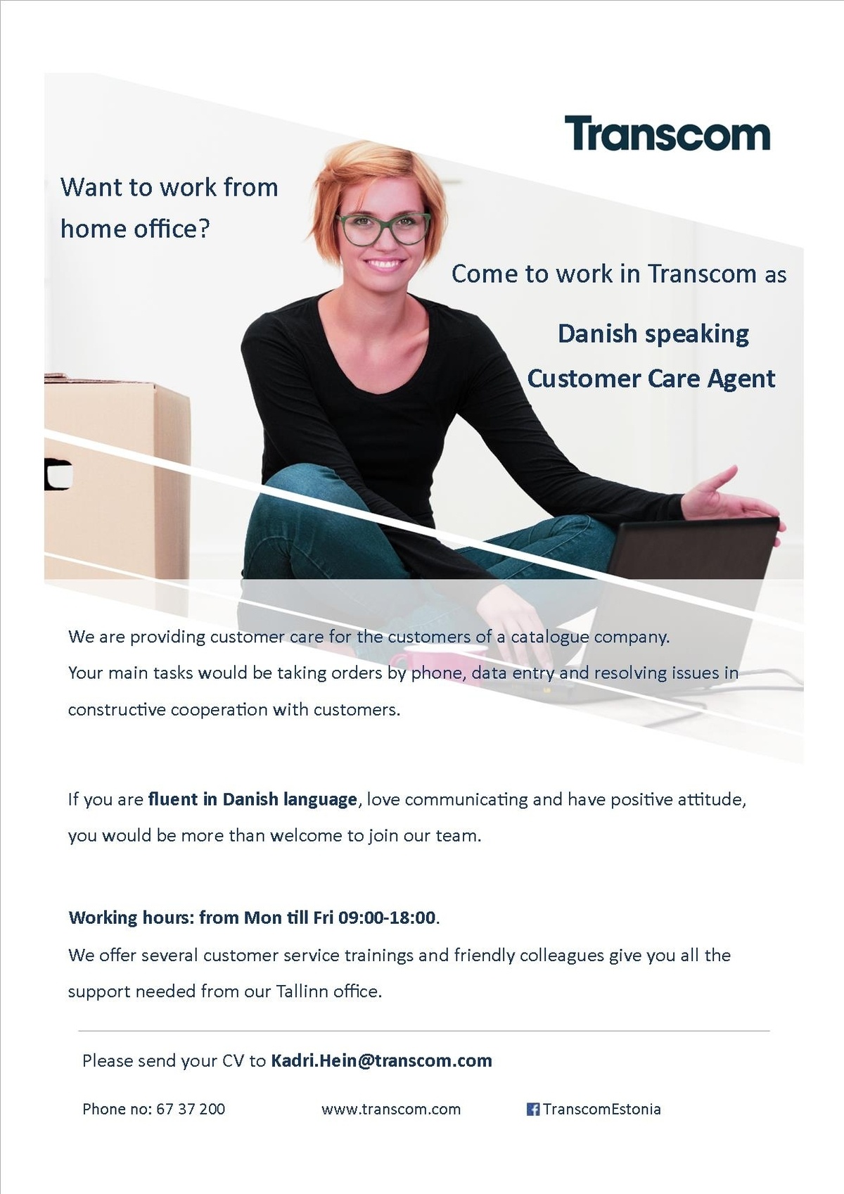 Transcom Eesti OÜ Danish speaking Customer Care Agent