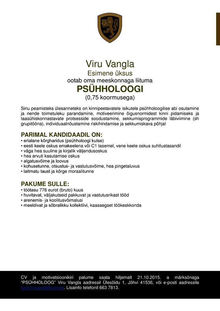 Viru Vangla Psühholoog