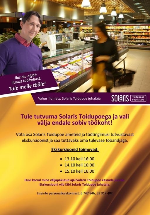 Abc Supermarkets AS EKSKURSIOONID Solaris Toidupoes
