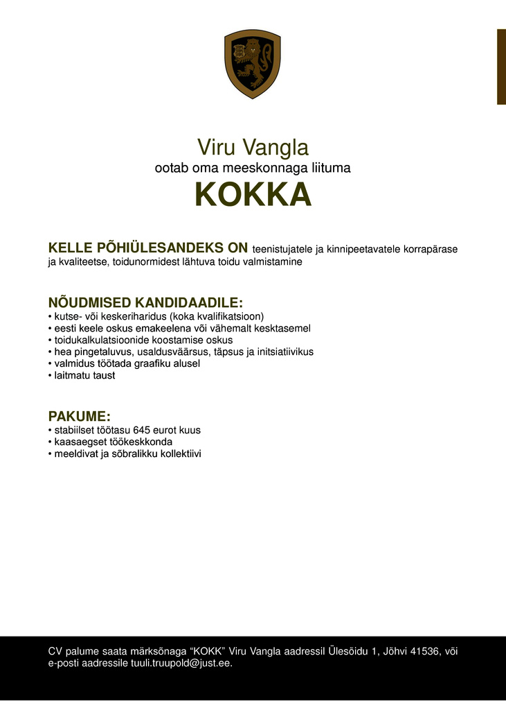 Viru Vangla Kokk