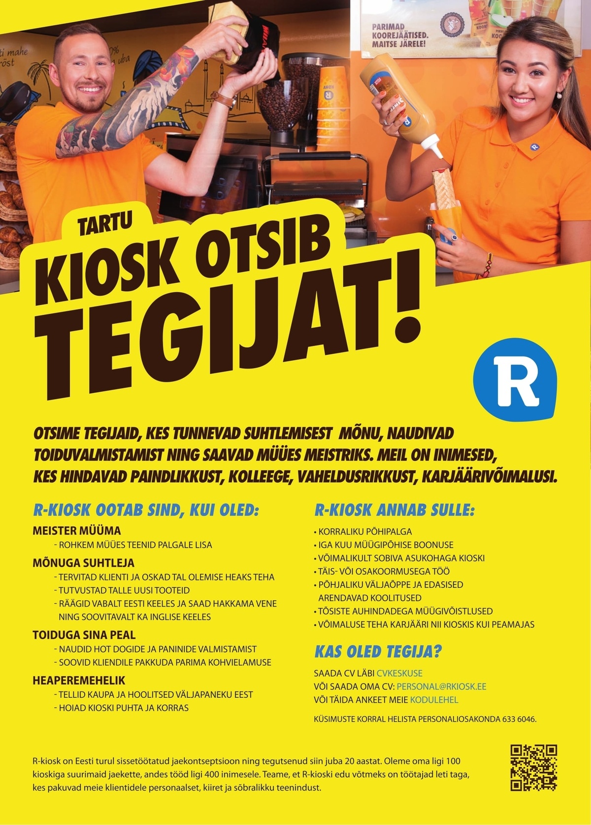 AS R-Kiosk Estonia Klienditeenindaja Tartu R-Kioskitesse