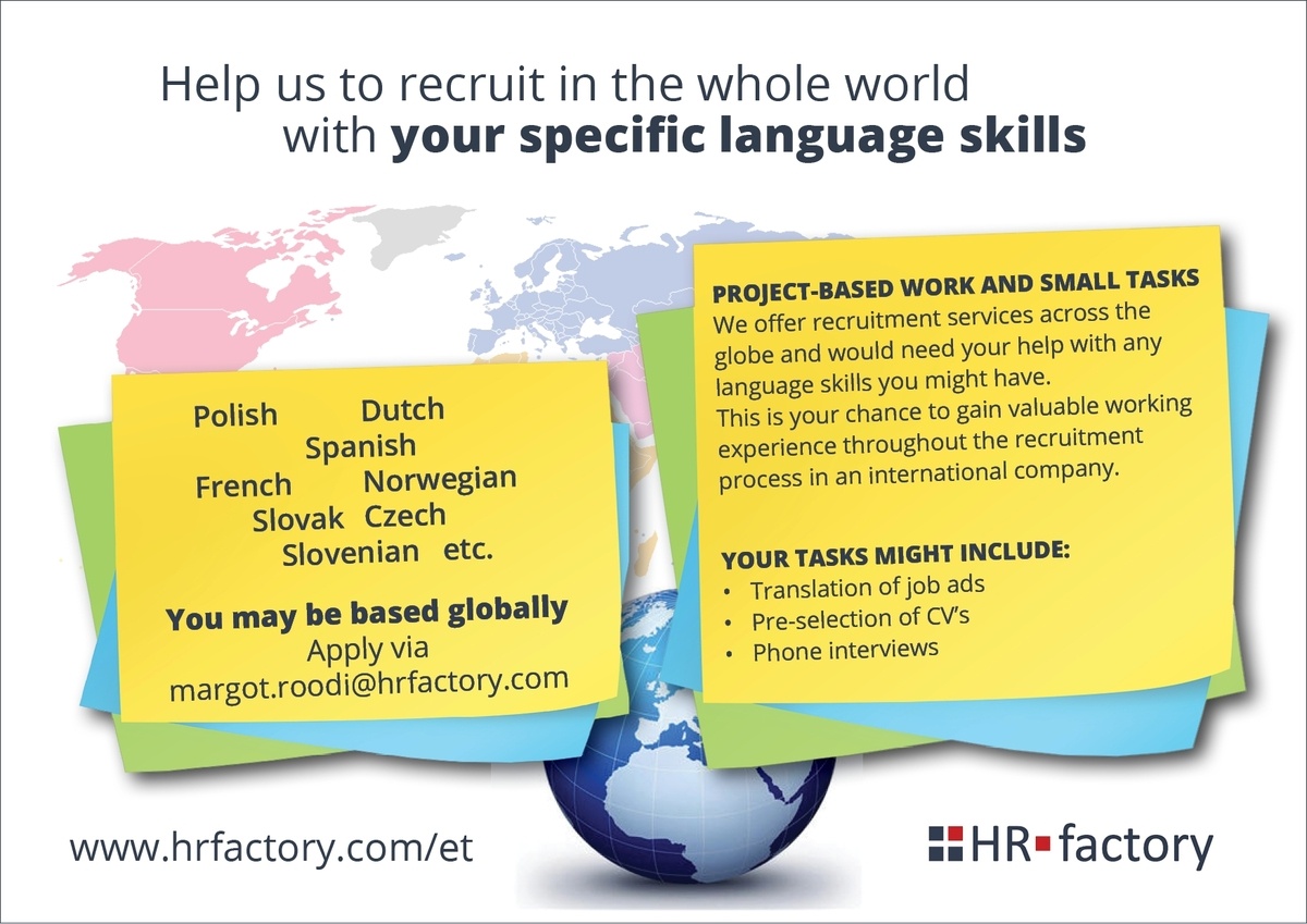 HR factory OÜ SHINE WITH YOUR LANGUAGE SKILLS