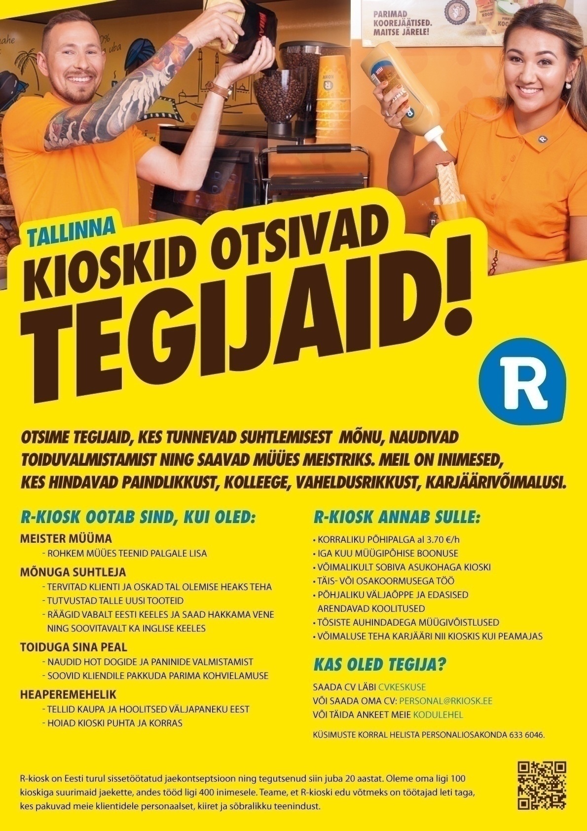 AS R-Kiosk Estonia Klienditeenindaja Tallinna R-Kioskitesse