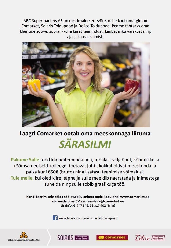 Abc Supermarkets AS SÄRASILM Laagri Comarketis