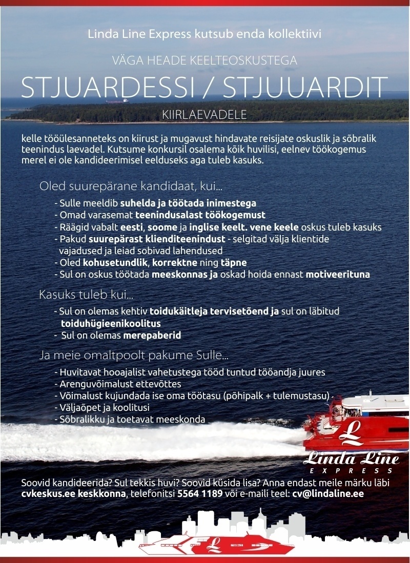 Lindaliini AS Stjuardess/stjuuard